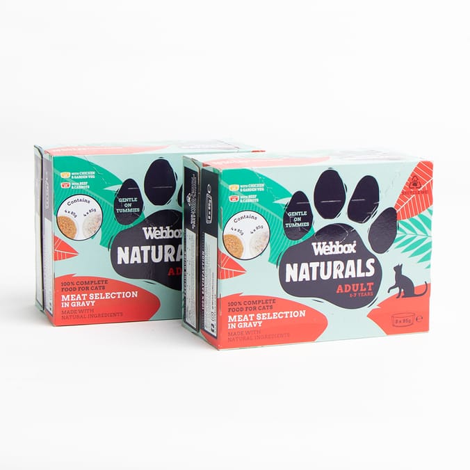 Webbox Naturals Meat Selection in Gravy Wet Cat Food Case Of 2 x