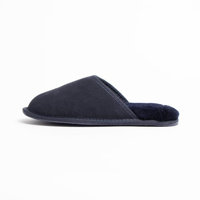 Snugglers by Totes Suede Slippers with Sheepskin mule mules