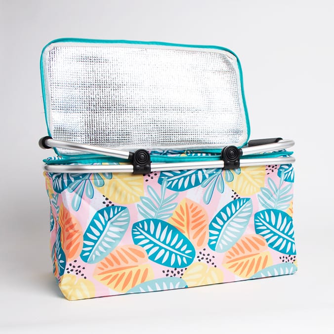 Hello Summer Foldable Cooler Picnic Basket Botanical, picknick
