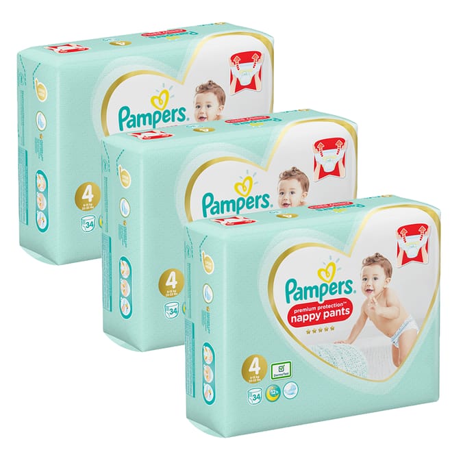 Pampers premium protection size 4 deals nappy pants