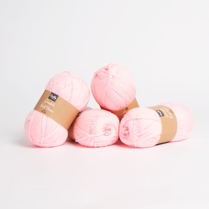 Crafty Things Double Knit Yarn Pink (4 x 100g), skein, skeins