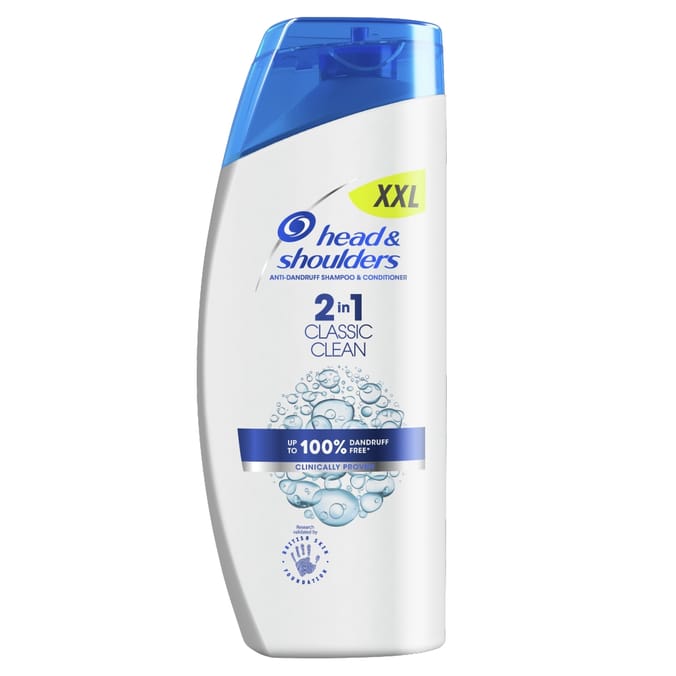 Head & Shoulders Shampoo 2 in 1 XXL 750ml), shower, bath, clean, wash