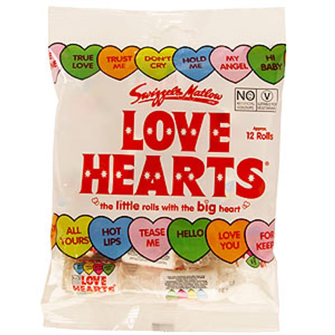 Swizzels Matlow Love Hearts Mini Rolls Bag Home Bargains