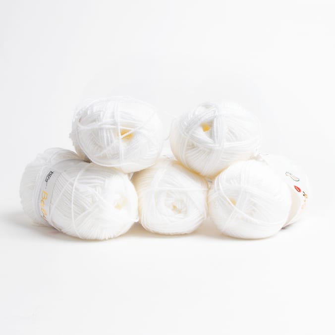 The Yarn Company Baby Double Knitting Yarn 100g Baby White (Case of
