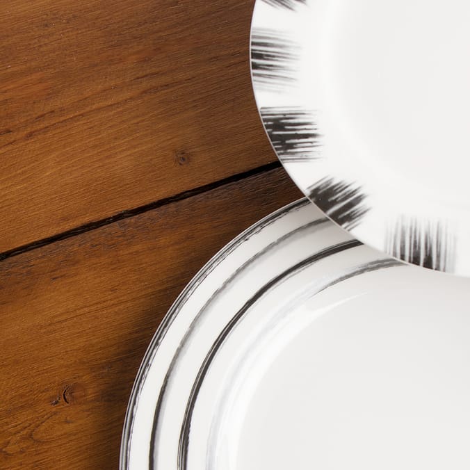 Carnaby Shoreditch 12 Piece Dinner Set Porcelain, plates bowls white