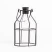 Firefly: LED Wire Frame Lantern Solar Light - Black (Case of 2)