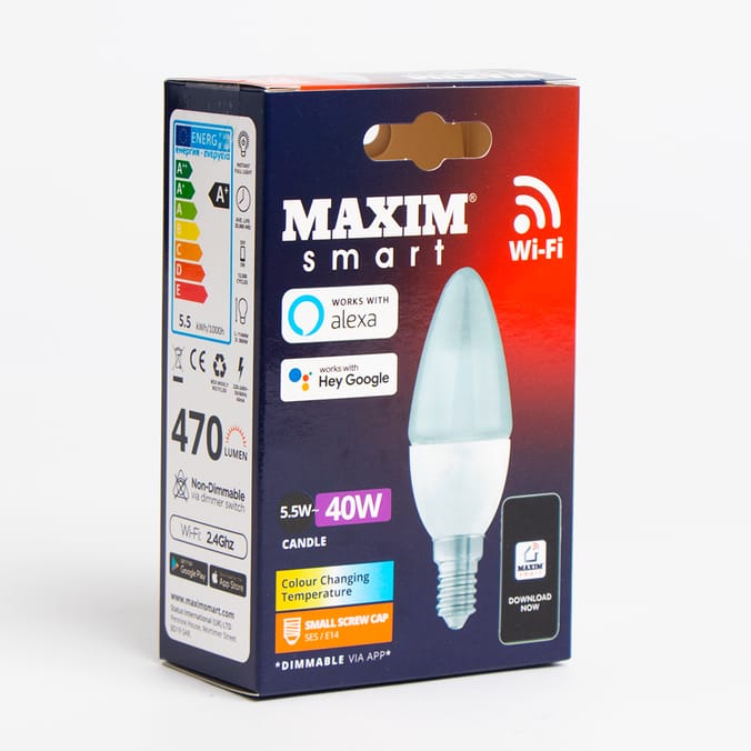 Maxcio Smart Bulb E14  RGB Scene Mode, Voice & APP Control