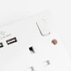 White Double Socket with USB Ports