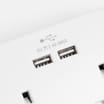 White Double Socket with USB Ports