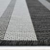 Striped Indoor/Outdoor Rug - Grey 120 x 170cm 