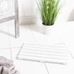 Bathroom Bamboo Duck Board: White