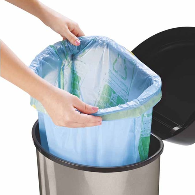 Moda 45 Litre Touch Lid Bin Silver, bins, large, liner, holder, rubbish, refuge, liners