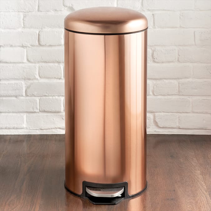 Open Kitchen 30 Litre Pedal Bin Copper, bins, liner, refuge, refuse