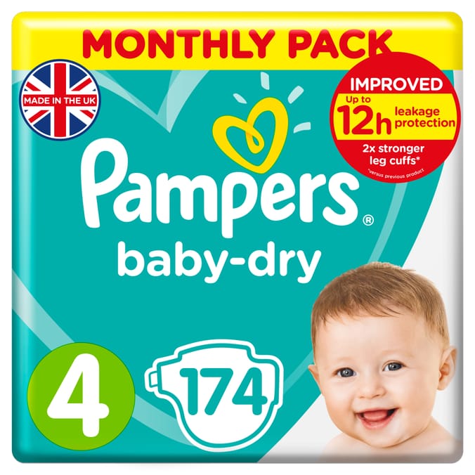 Pampers Baby-Dry Diapers Size 1 174 Count 