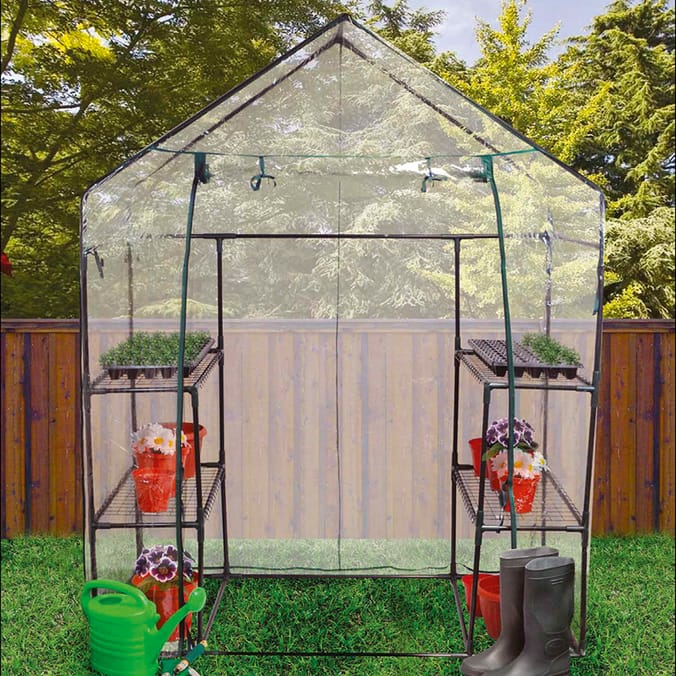 Jardin WalkIn Greenhouse seed propagation shed ventilation plant Home Bargains