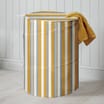 Pop Up Laundry Bin Basket - Yellow/ Grey Stripe