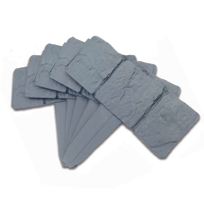 Cobbled Stone Effect Lawn Edging (10Pack) garden grass stone border