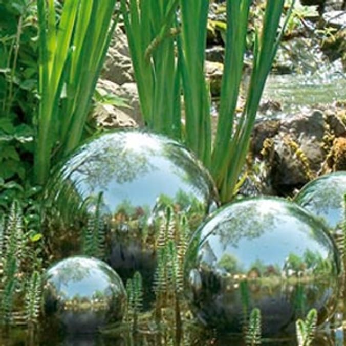 Stainless Steel Gazing Globe 4" Home Bargains