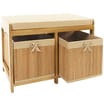 Bamboo 2 Drawer Bench With Cushion