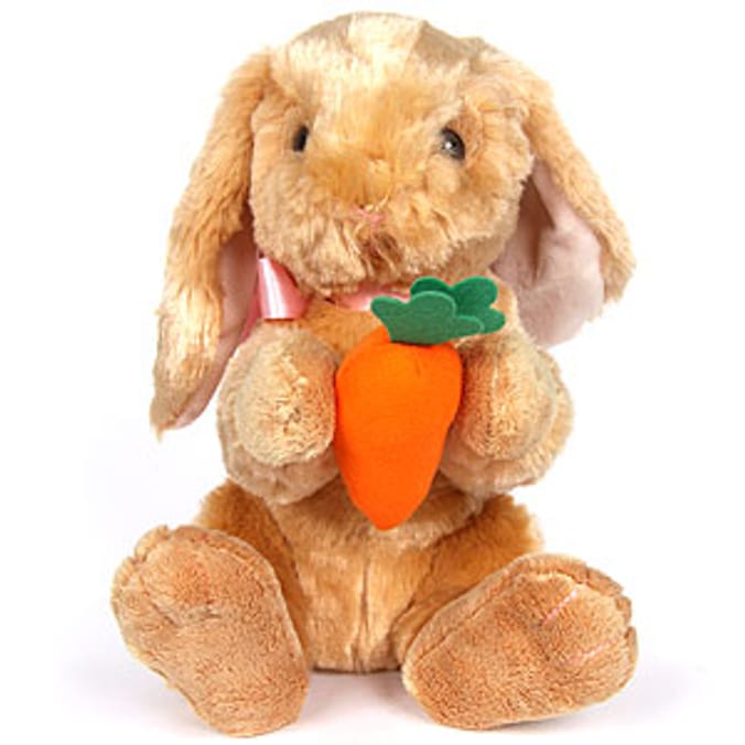 Russ Hoppity Soft Plush Rabbit with Carrot Home Bargains