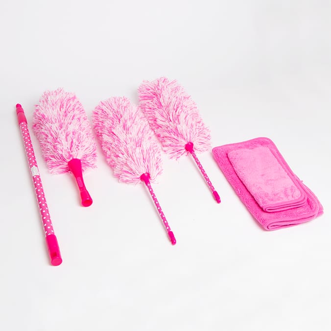 Aqua Laser 8 Piece Super Duster Set, dusters dusting cleaning wiping long extendable pole