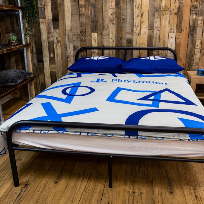 Playstation Blue Panel Duvet Set, playstations ps4, ps3 ps2 ps1, plays