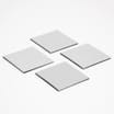 Inspirational: 8 Glitter Coasters - Silver