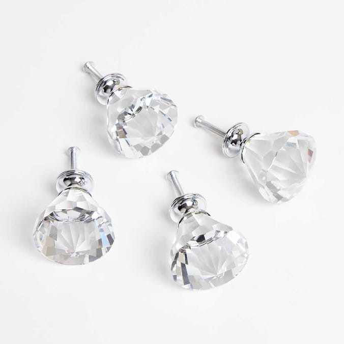 Homestyle Crystal Drawer Knobs 4 Pack Home Bargains