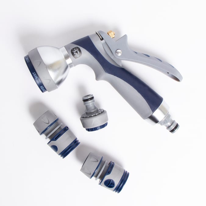 Spear & Jackson Soft Grip MultiSpray Hose Gun Set Home Bargains
