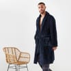 Jeff&Co by Jeff Banks: Navy Waffle Robe - Men's