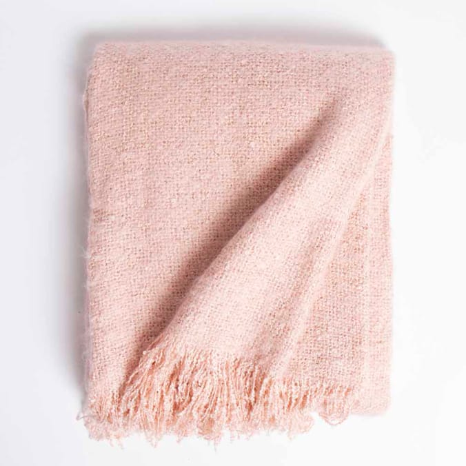 Home Collections: Super Soft Mohair Throw - Pink