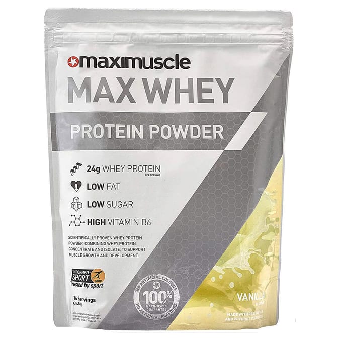 Maximsucle Max Whey Protein Powder Banoffee, maxi, banana, toffee