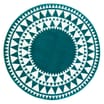 Aztec Circle Rug: Teal