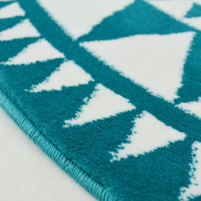 Aztec Circle Rug: Teal