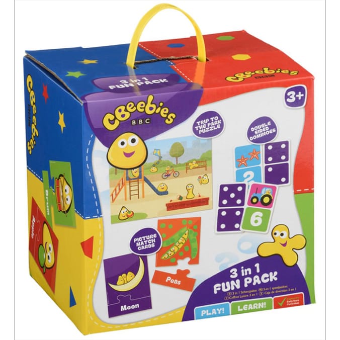 Cbeebies My First 3 In 1 Puzzles, tots, dominoes, domino, snap, face