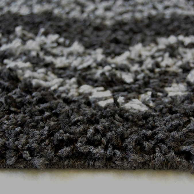 Zig Zag Shaggy Rug Dark Grey, rugs, 80 x 150, 120 x 170 160 x 230cm