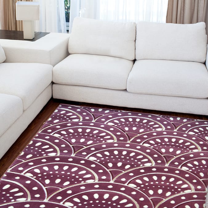 Verona Blush Rug, rugs, patterned pink dark deep, semi circle, 60 x 110