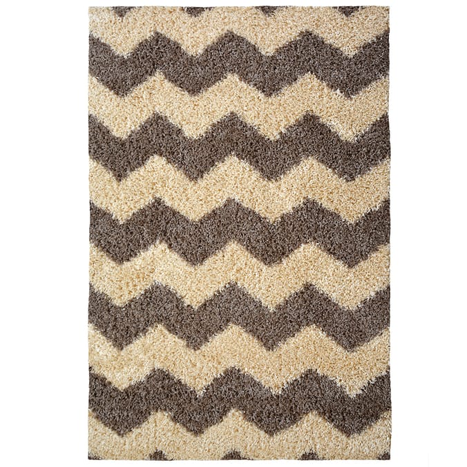 Chevron Shaggy Rug Taupe, rugs, 80 x 150, 160 x 230, 120 x 170, 200 x