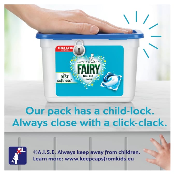 Fairy Non Bio Pods Washing Liquid Capsules 28 Washes, tabs pods washing laundry cleaning clothes