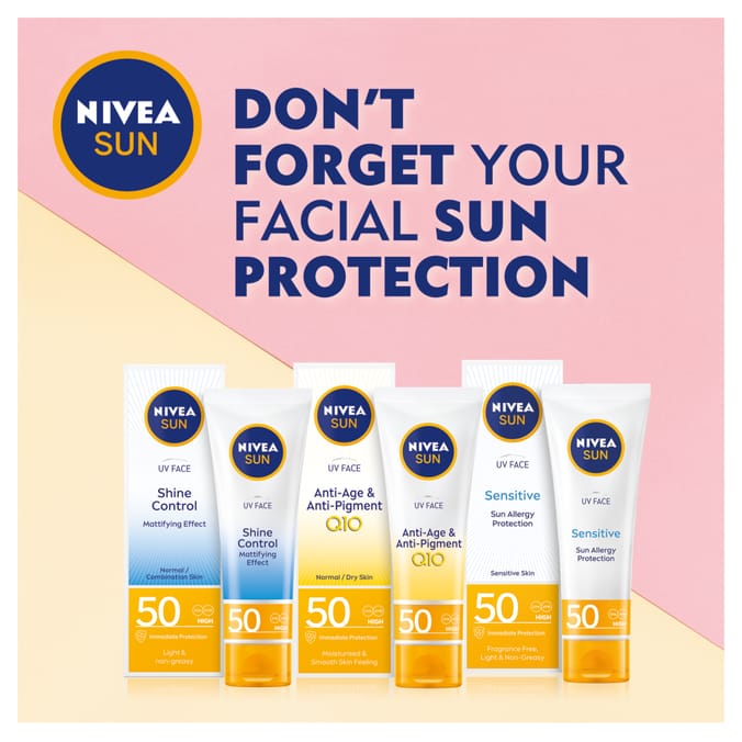 Nivea Sun Protect & Moisture Sun Lotion 200ml SPF 50+ high factor sun cream holiday Home