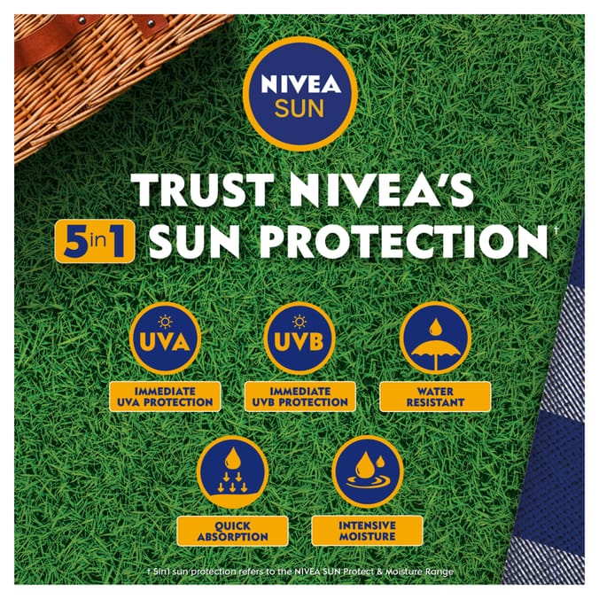 Nivea Sun Protect & Moisture Sun Lotion 200ml SPF 10, sun tan lotion