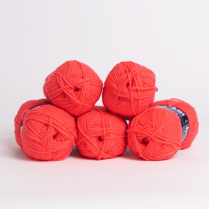 1st Choice Double Knitting Yarn 100g Coral (Case of 5), textile