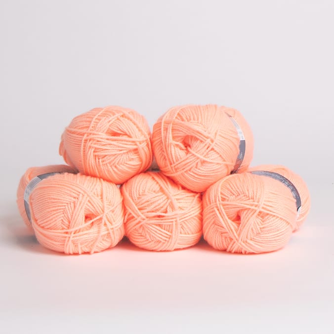 1st Choice Double Knitting Yarn 100g Peach (Case of 5), textile