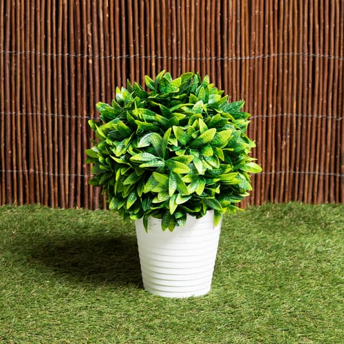 Garden Artificial Topiary In Ceramic Pot, Outdoors Plants Fake Faux ...