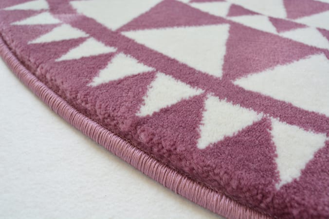 Aztec Circle Rug: Pink