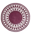 Aztec Circle Rug: Pink