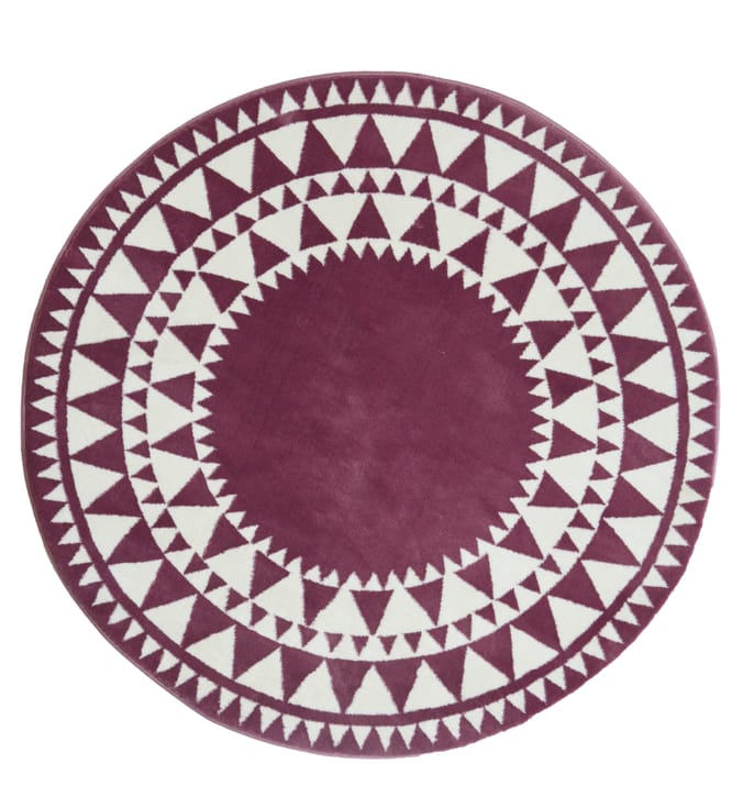 Aztec Circle Rug: Pink