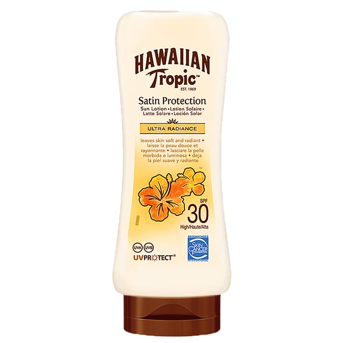 Hawaiian Tropic Satin Protection Sun Lotion 200ml SPF 30 holiday essentials camping
