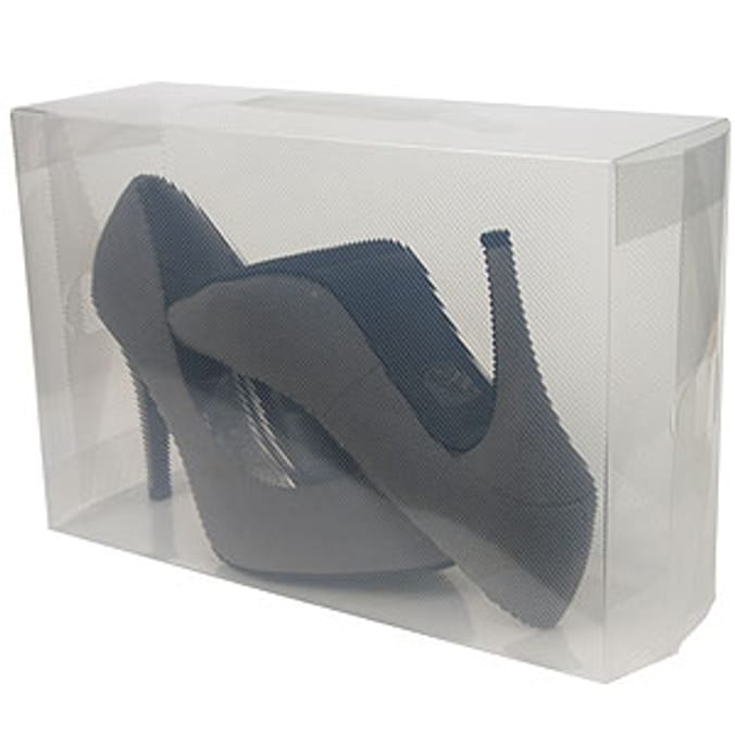 Clear shoe boxes home bargains hot sale