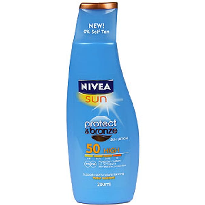 Nivea Sun Protect & Bronze Sun Lotion Factor 50 Home Bargains